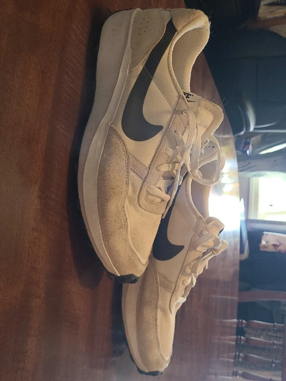 Nike Waffle Nav Sneakers Men's Size 13 White Black FJ4195-100 Casual Running Sho